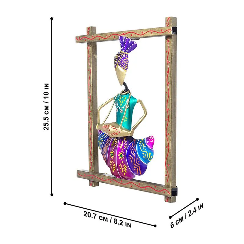 Folk Iron Wall Accent - Green,Pink media 7