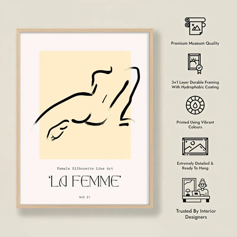Soft Recline Canvas Wall Painting With Brown Frame media 10