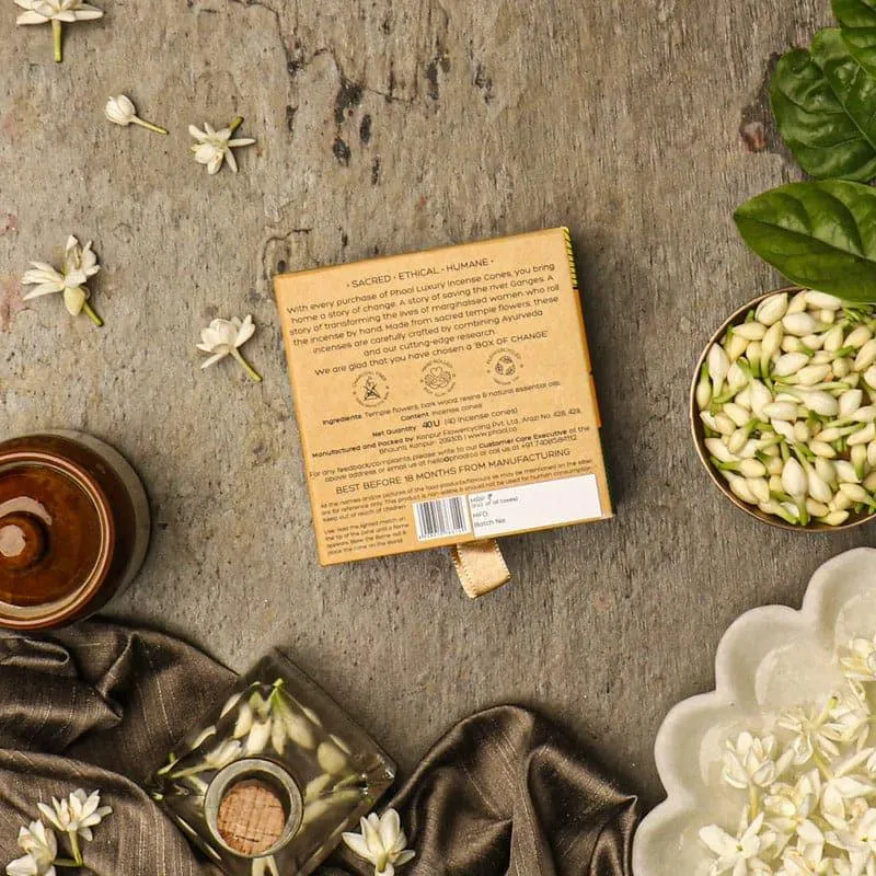 Phool Natural Incense Cones (Jasmine) - Set Of Forty media 3