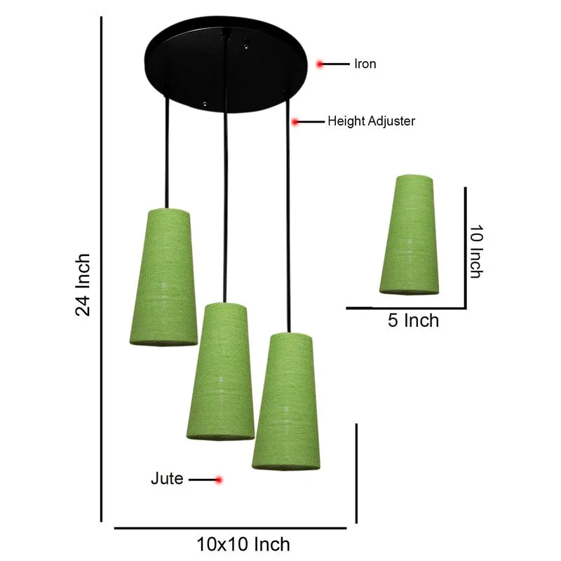 Nordic Neutral Triple Metal Ceiling Lamp - Green media 8