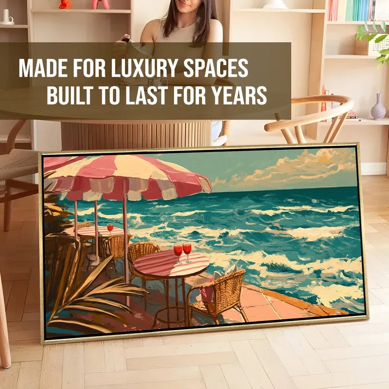 Coastal Canvas Wall Painting With Frame media 7