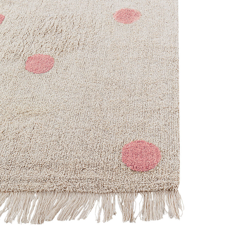Polka Dream Tufted Cotton Area Rug - Pink media 6