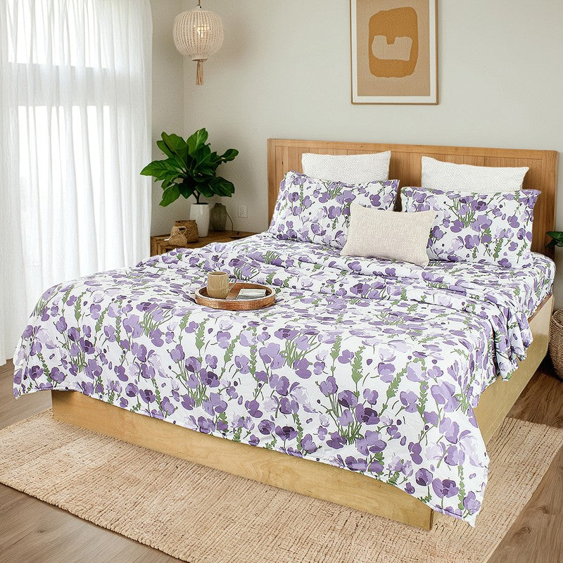 Lavender Lillies Cotton Duvet Cover media 7