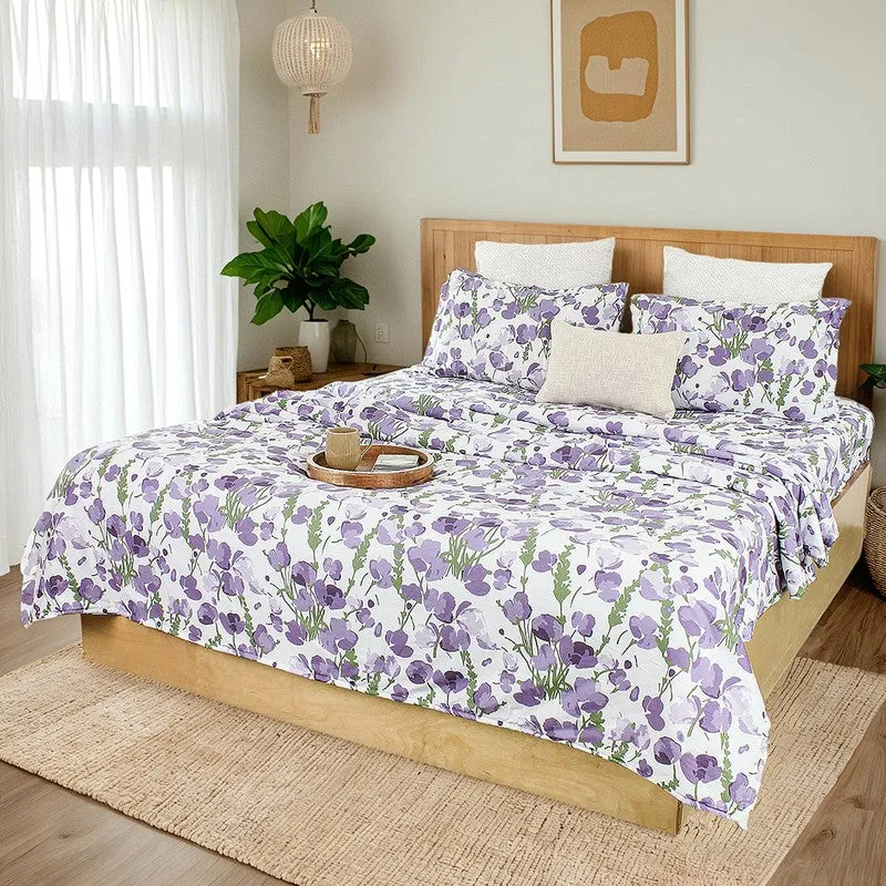 Lavender Lillies Cotton Duvet Cover media 7