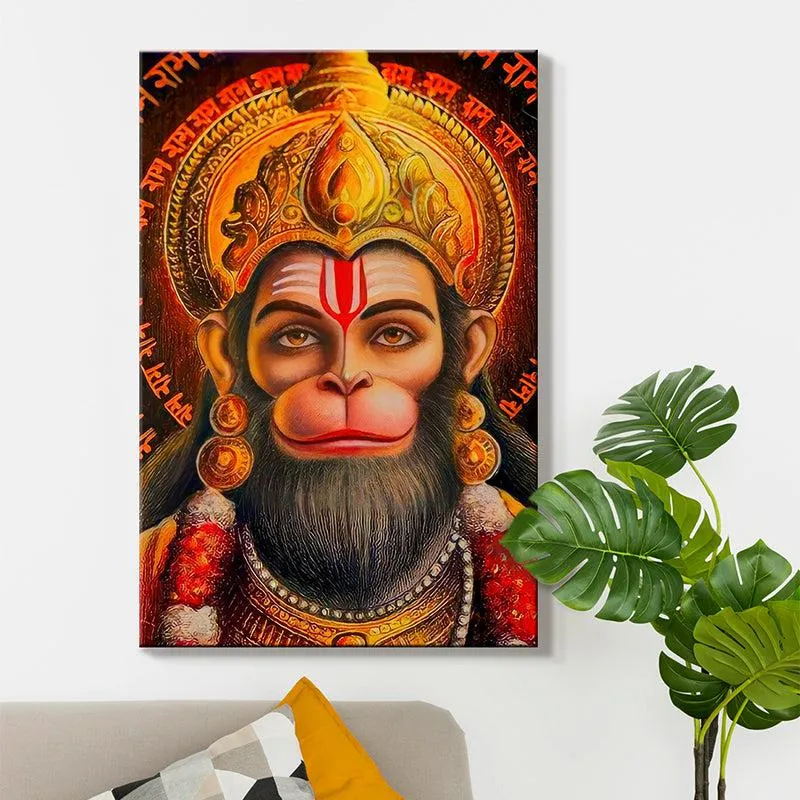 Hanuman's Gaze Poly Canvas Wall Painting media 6