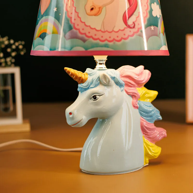 Unicorn Ride Ceramic Table Lamp - Multicolor media 4