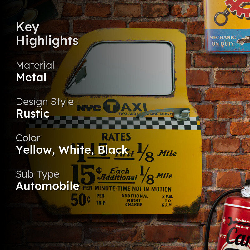 NYC Taxi Door Metal Wall Accent media 2