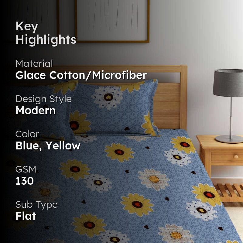 Sunfloral Spirit Microfiber Bedsheet - 130 GSM media 2