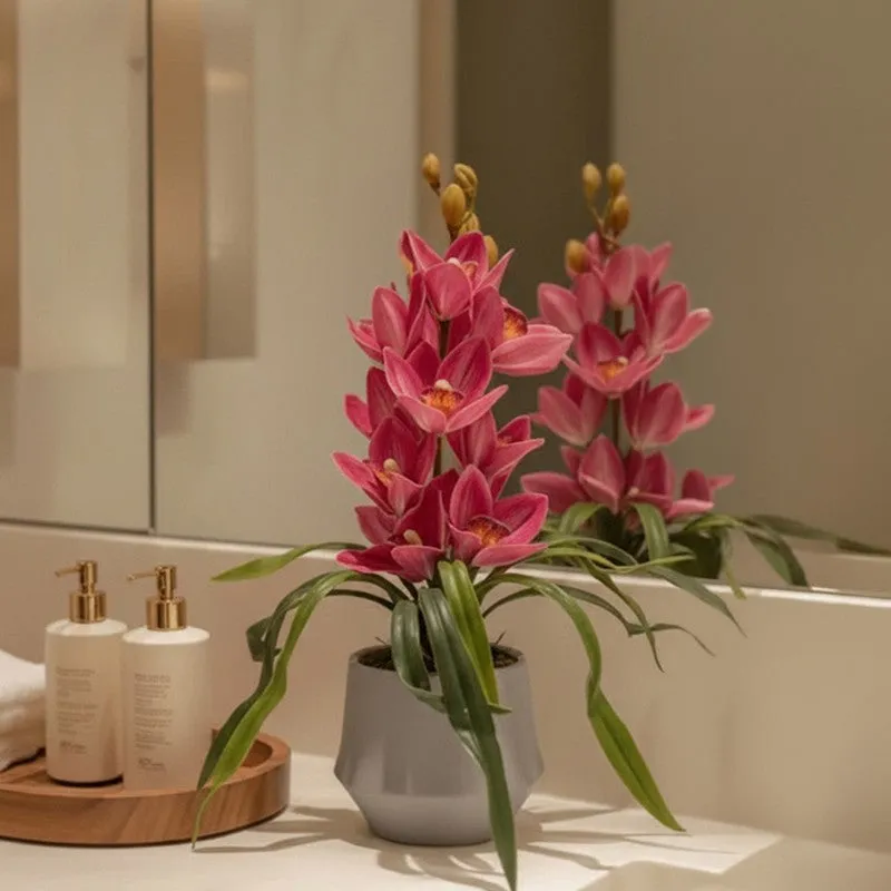 AarviDecor Blush Orchid Silk Artificial Plants media 5