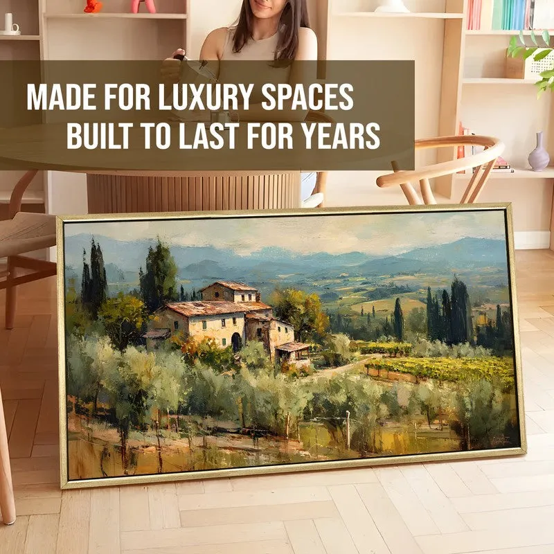 Hillside Estate Canvas Wall Painting With Frame media 5