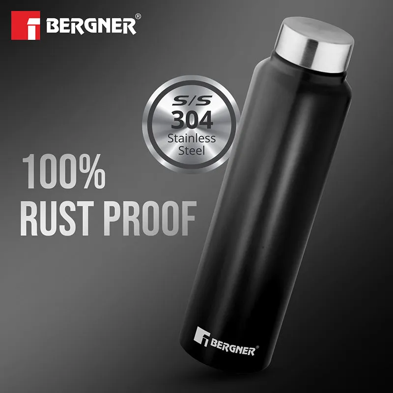 Bergner Aqua Lock Leakproof Stainless Steel Bottle (Black) - 1000 mL media 3