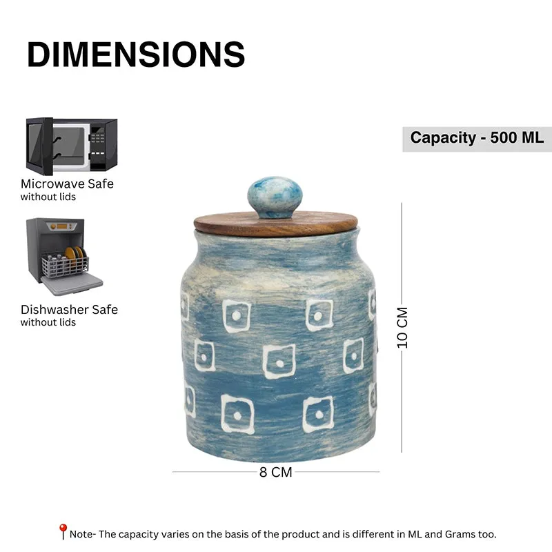 Carvy Ceramic Jar (500 mL Each) - Set Of Two media 7