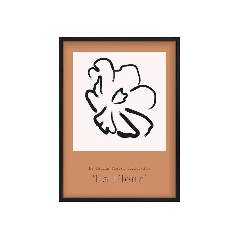 Unfurling Petal Canvas Wall Painting With Black Frame media 3