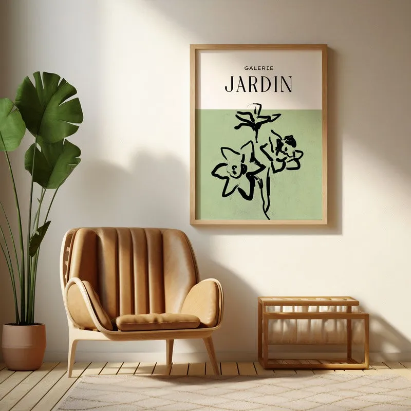 Botanical Whisper Canvas Wall Painting With Brown Frame media 6