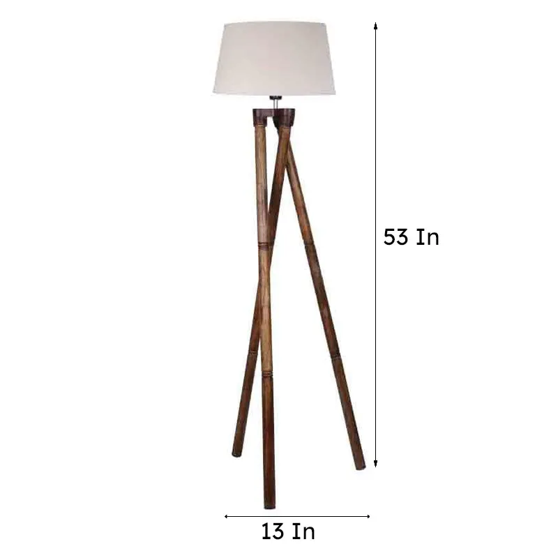 Criss Crossed Tripod Lamp - Beige media 7