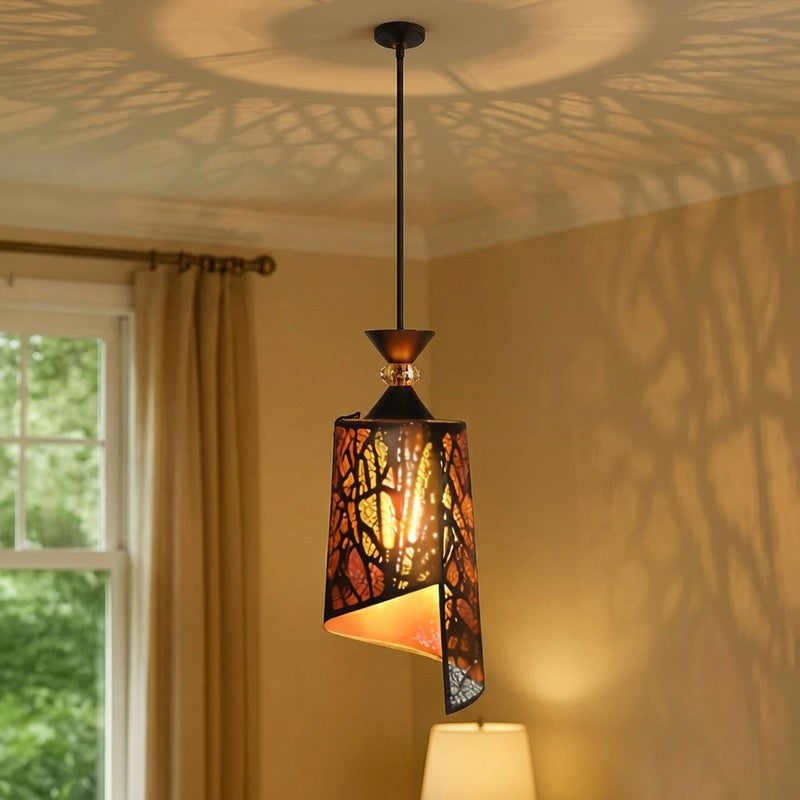 Ornate Glow Metal Ceiling Lamp