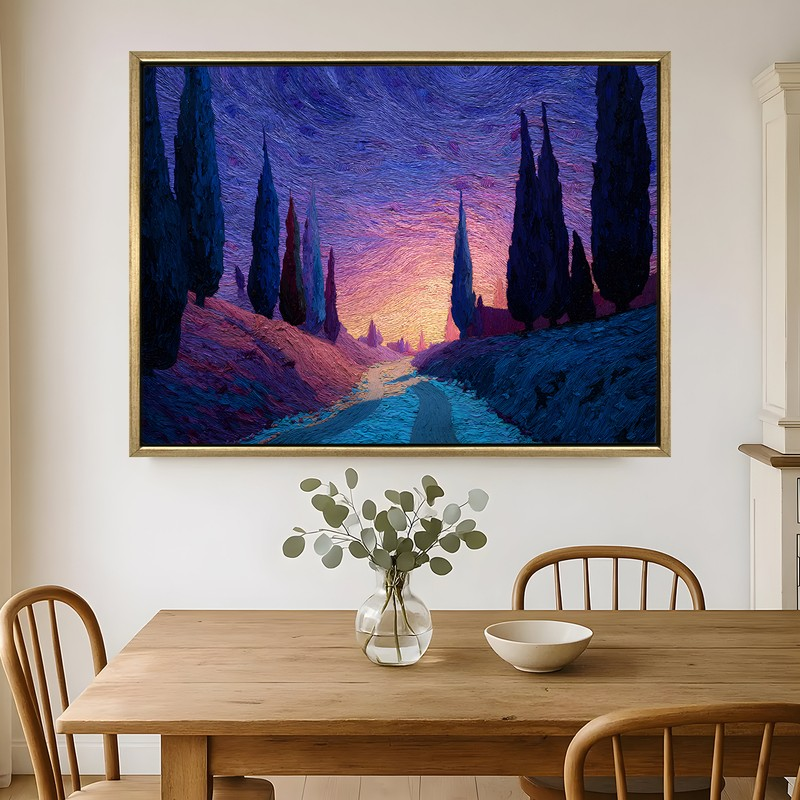 Moonlit Journey Canvas Wall Painting With Frame