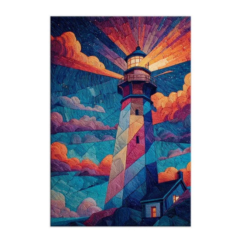 Harbor Light Coastal Canvas Wall Art media 3