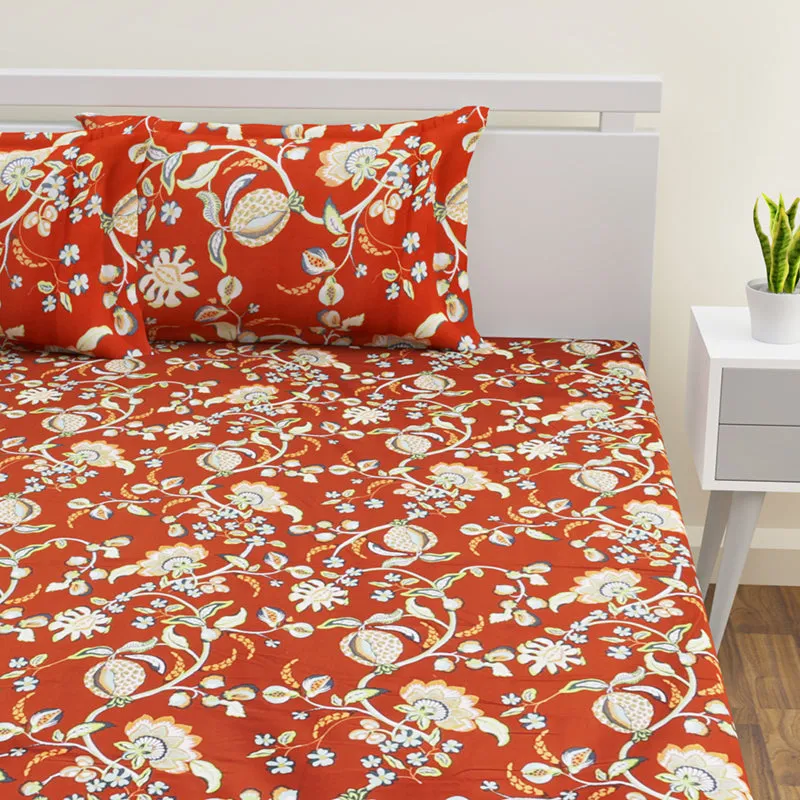 Haidee Printed Cotton Bedsheet - 220 TC media 3
