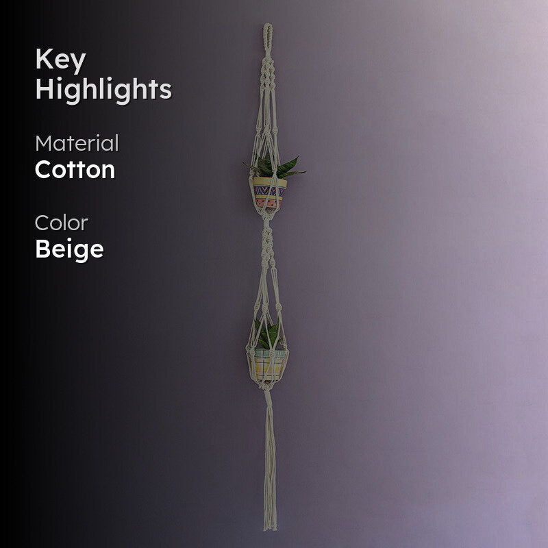 Knotted Vines Macrame Plant Hanger Without Pot media 2