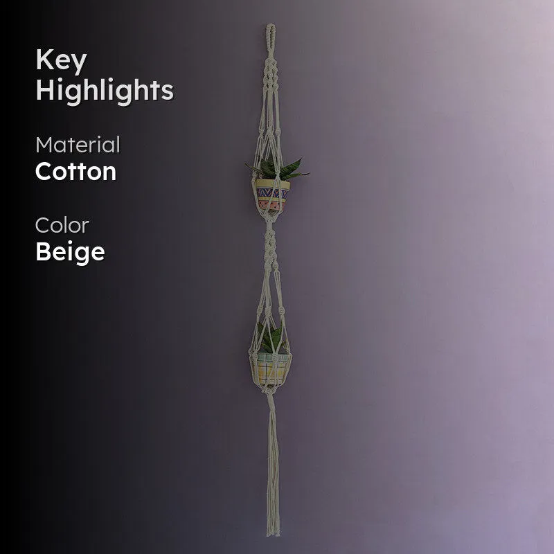 Knotted Vines Macrame Plant Hanger Without Pot media 2