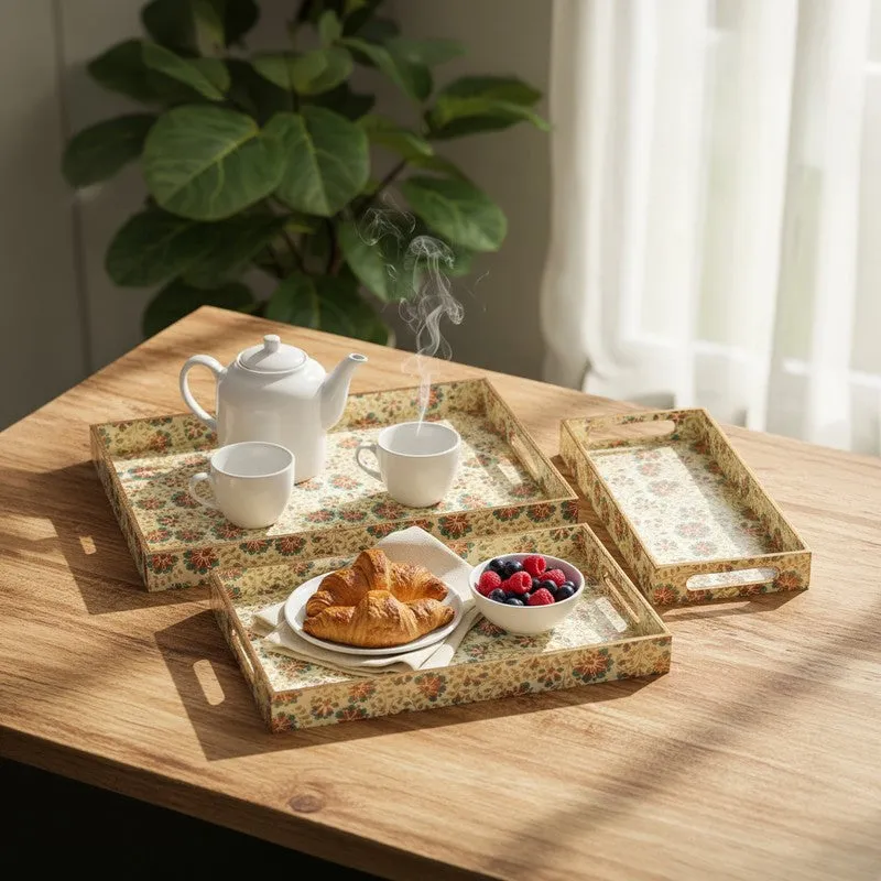 ServeNest Serving Tray  - Set of Three media 1