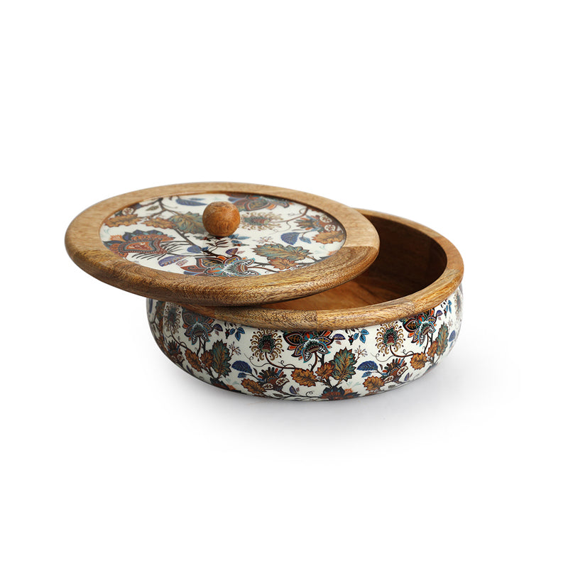 Golzar Enamelled Mango Wood Roti Box media 4