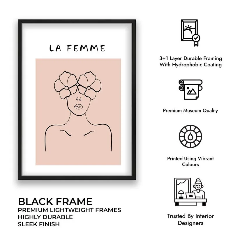 Petal Gaze Canvas Wall Painting With Black Frame media 11