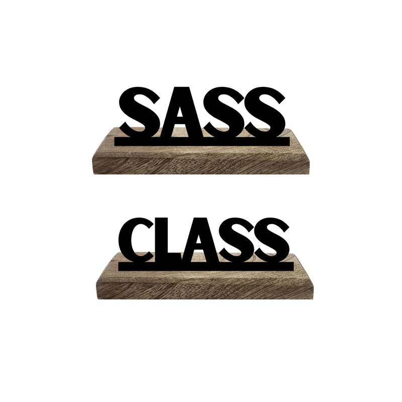 Sass & Class Typography Showpiece - Set Of Two media 4