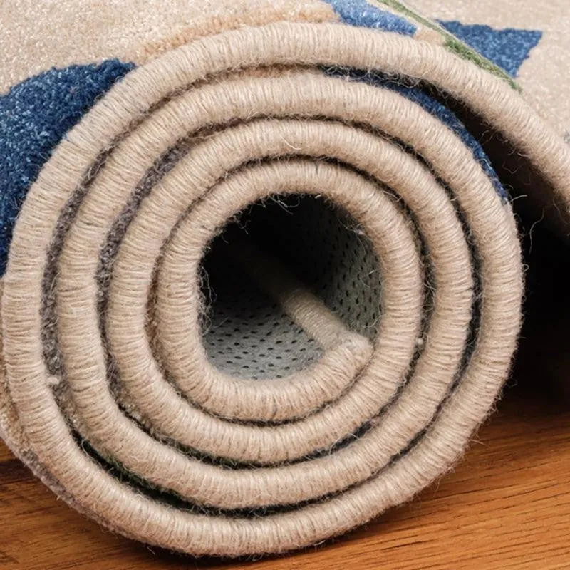 Peregrin Hand Tufted Geometric Wool & Nylon Carpet - Blue media 5