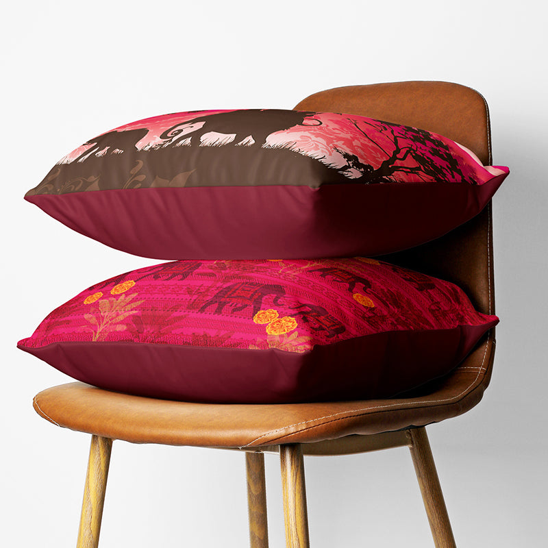 Elephant Safari Cushion Cover Set - Set Of Two media 3