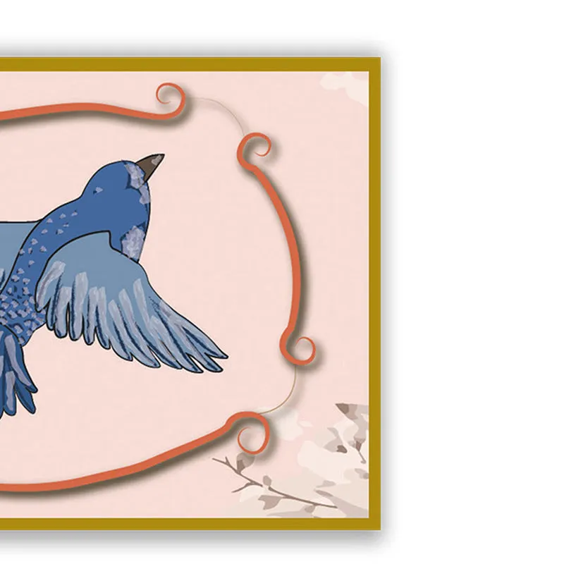 Sparrow Flight Wall Art with Gold Frame media 5