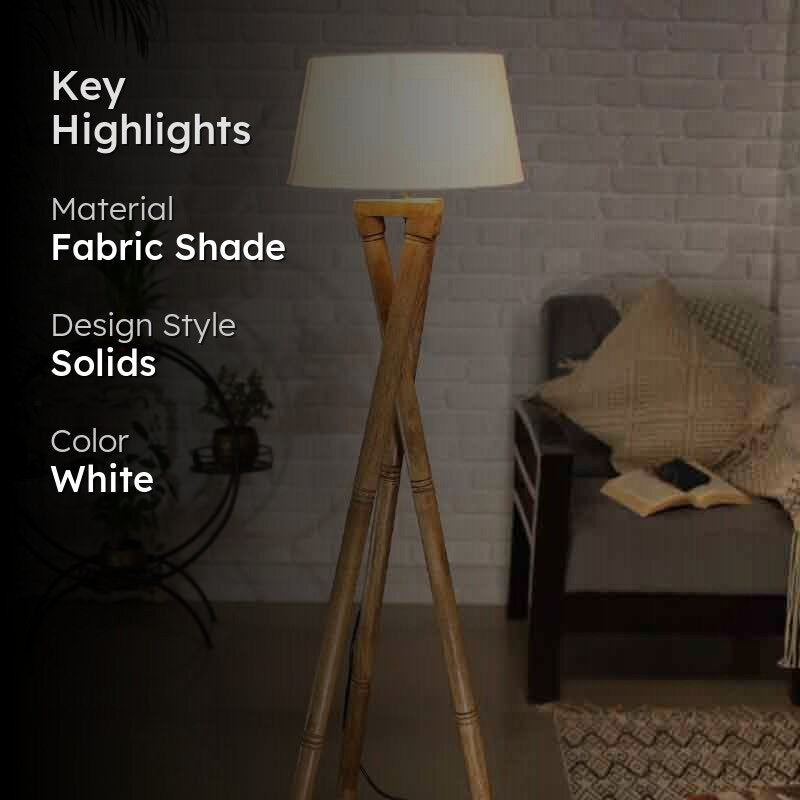 Criss Crossed Tripod Lamp - White media 2
