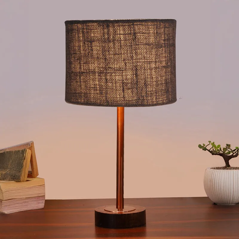 Sienna I Rodin Wooden Table Lamp - Grey,Copper,Brown media 2
