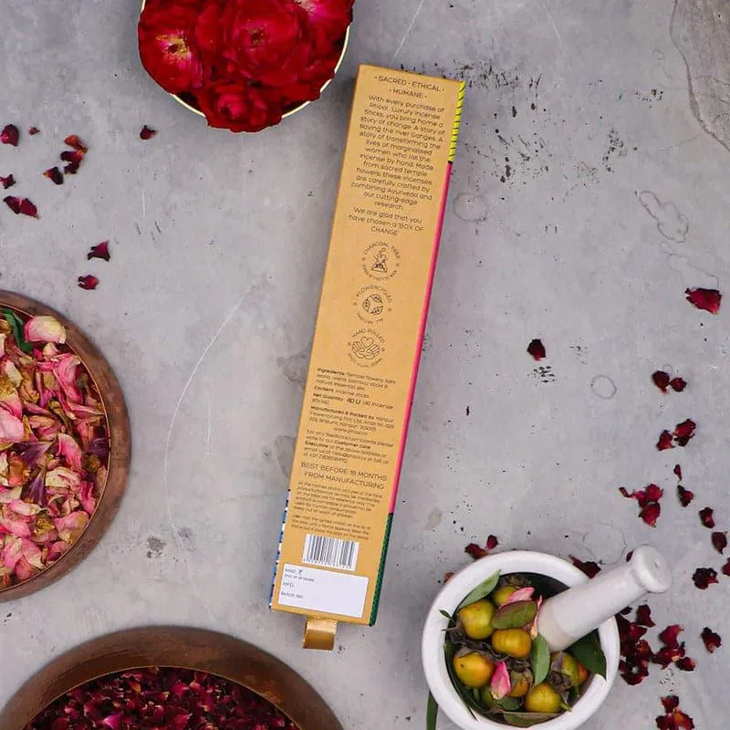 Phool Natural Incense Stick (Indian Rose) - Set Of Forty media 3