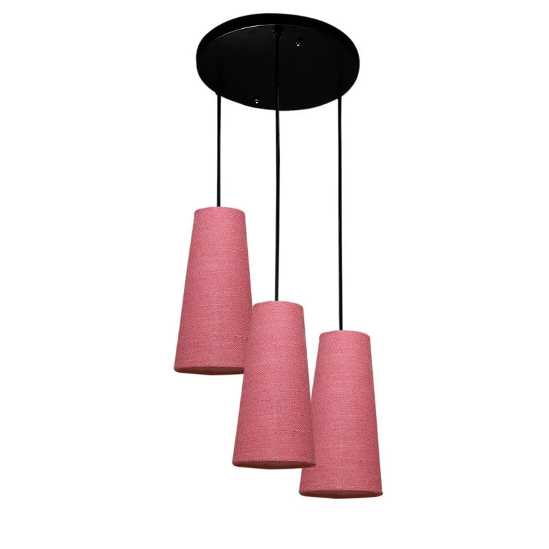 Nordic Neutral Triple Metal Ceiling Lamp - Pink media 4