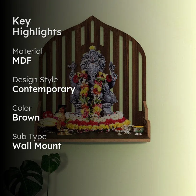 Divine Doorway Religious Wall Shelf - Brown media 2