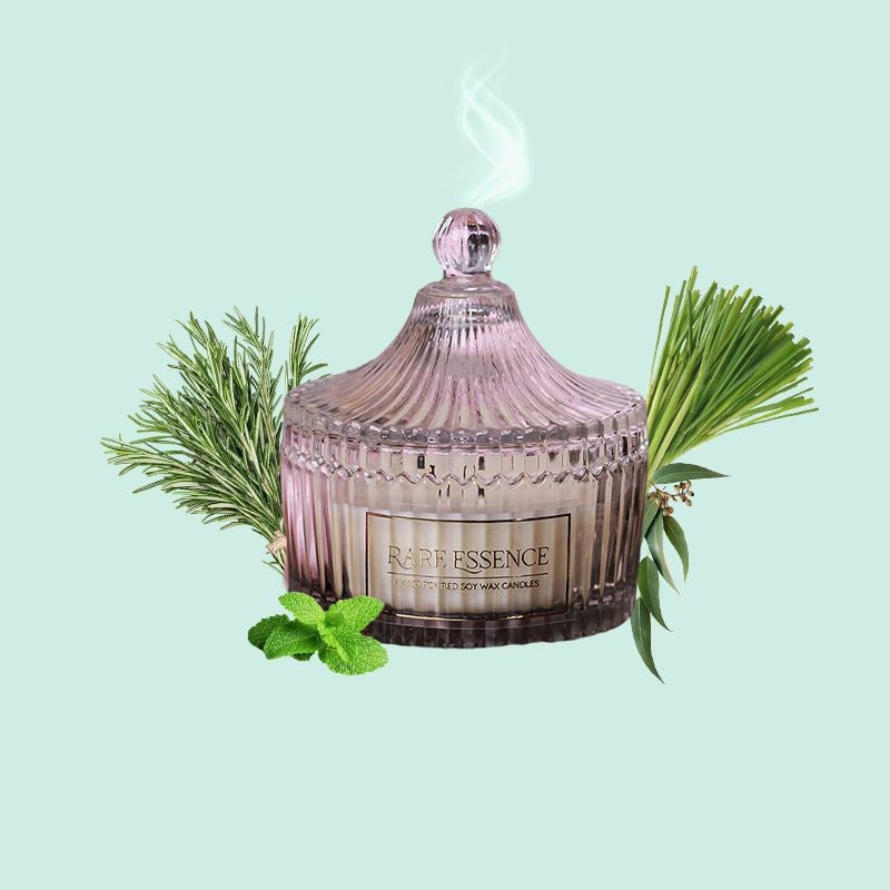Penelope Carved Jar Candle - Herbal Notes media 4