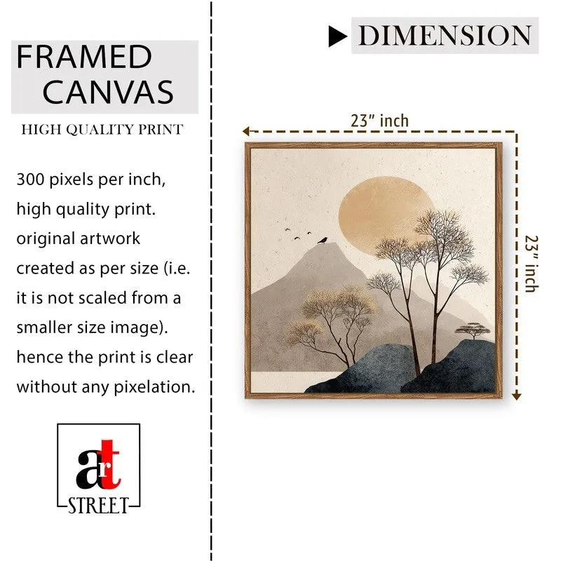 Misty Hills Canvas Wall Art With Frame media 9