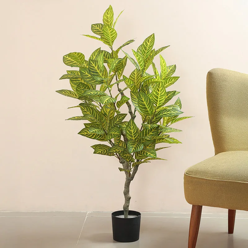 Verdess Artificial Plant With Black Plastic Pot - 4 Feet media 3