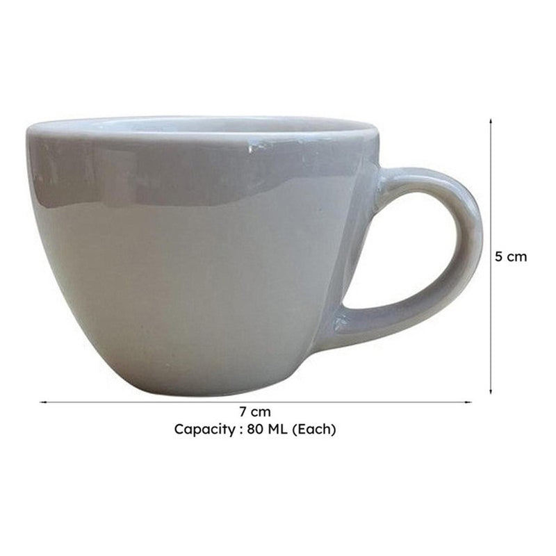 Cozy Ceramic Tea Cup (80 mL Each) - Set Of Four media 10