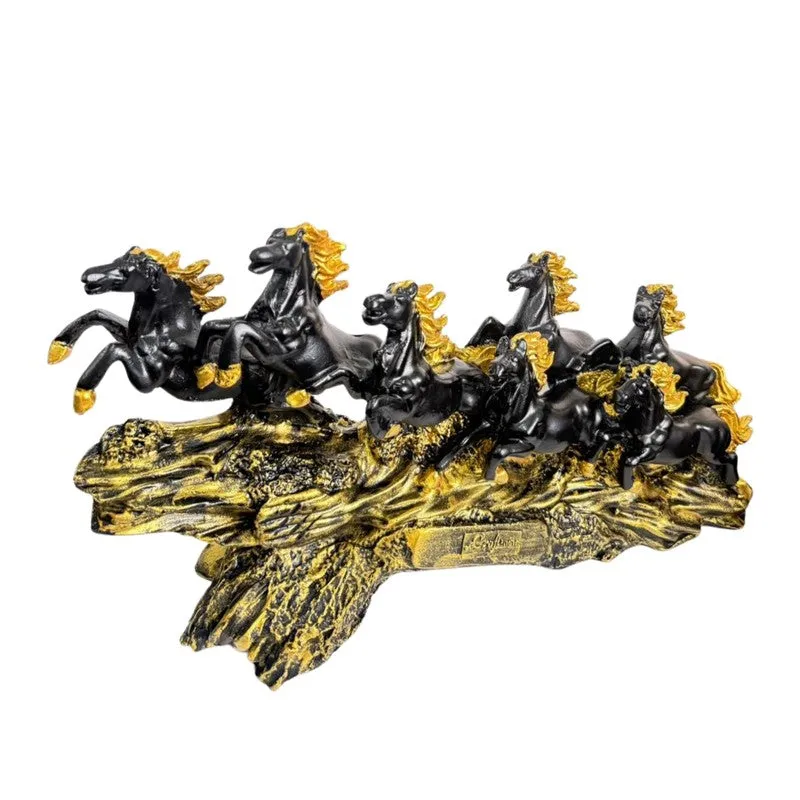 Galloping Grace Horse Resin Showpiece - Black media 5