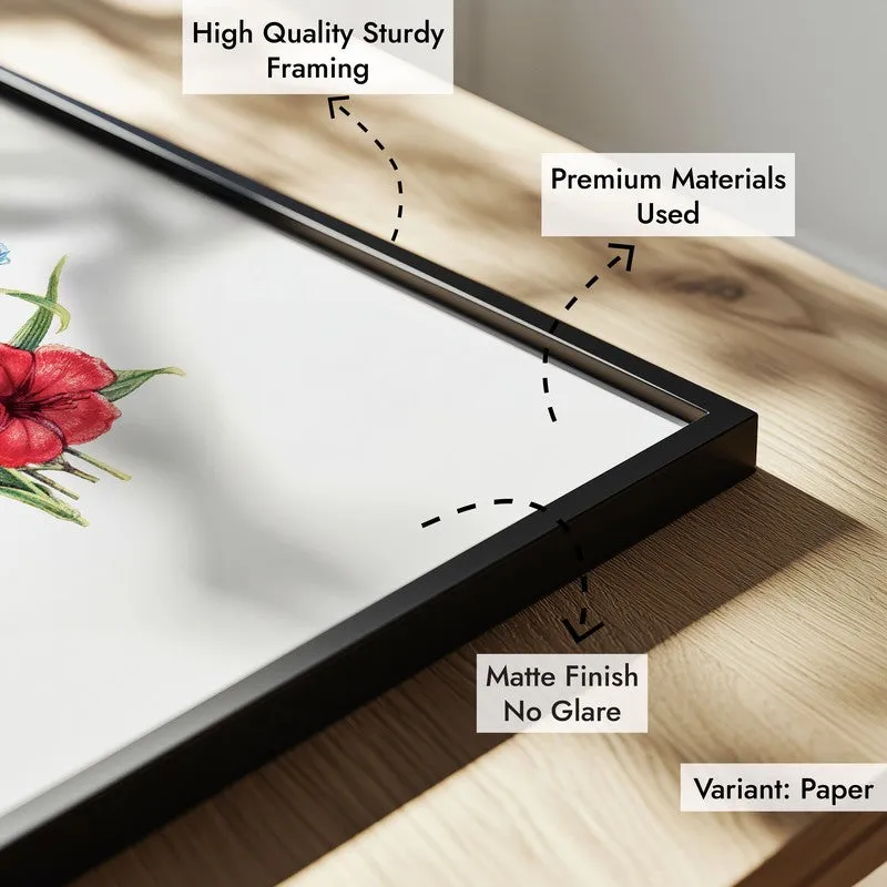 Blushing Blooms Archival Paper Wall Art With Frame media 7