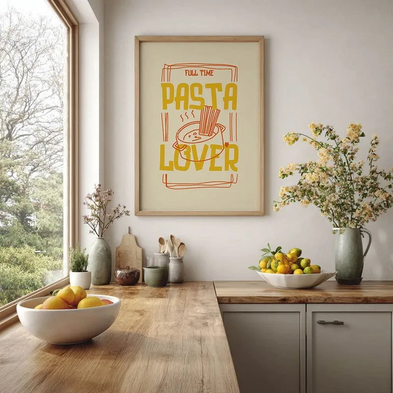 PastaLover Archival Canvas Wall Art (Brown) media 6