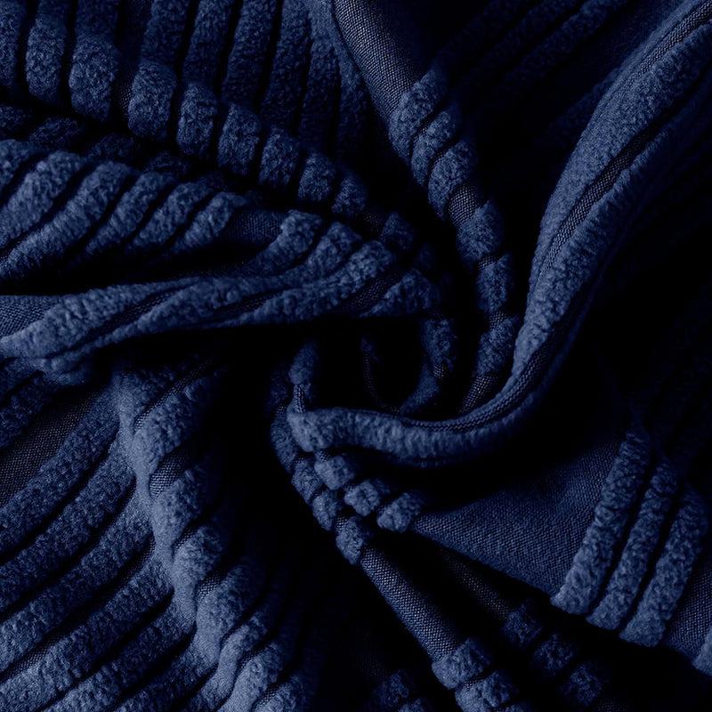 Velvet Night Solid Sofa Cover - Navy Blue media 6