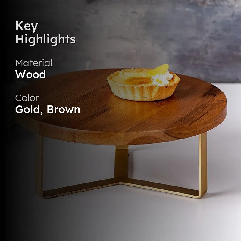 Tri-Star Cake Stand - Gold media 2
