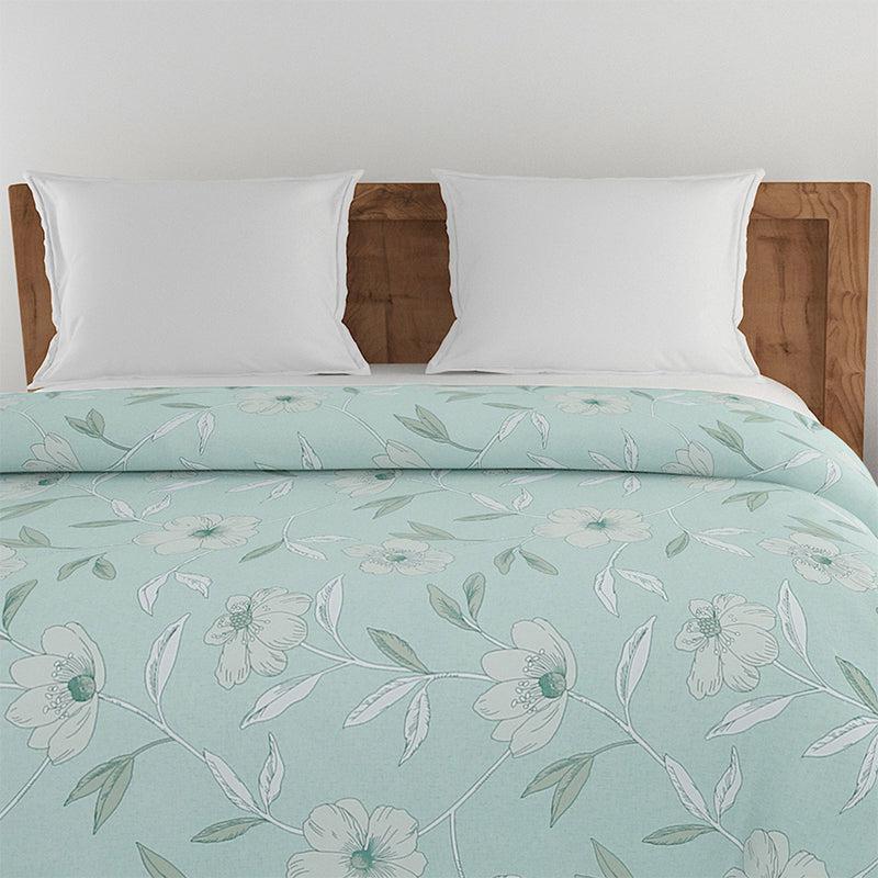 Swayam Aster Floral Cotton Comforter (Green) - 150 GSM media 4