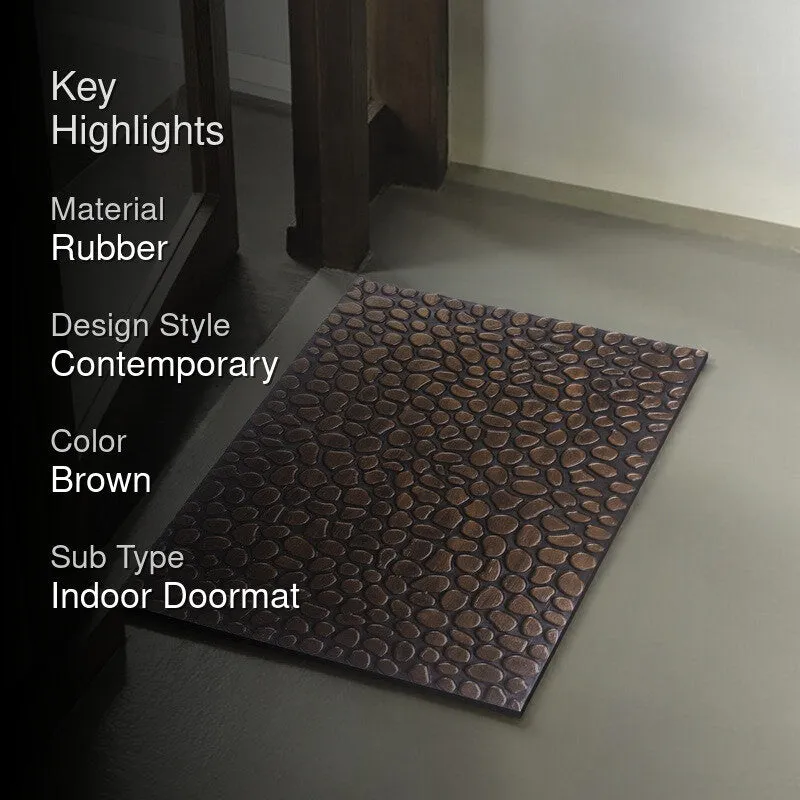 Tivo Abstract Rubber Door Mats - Brown media 2