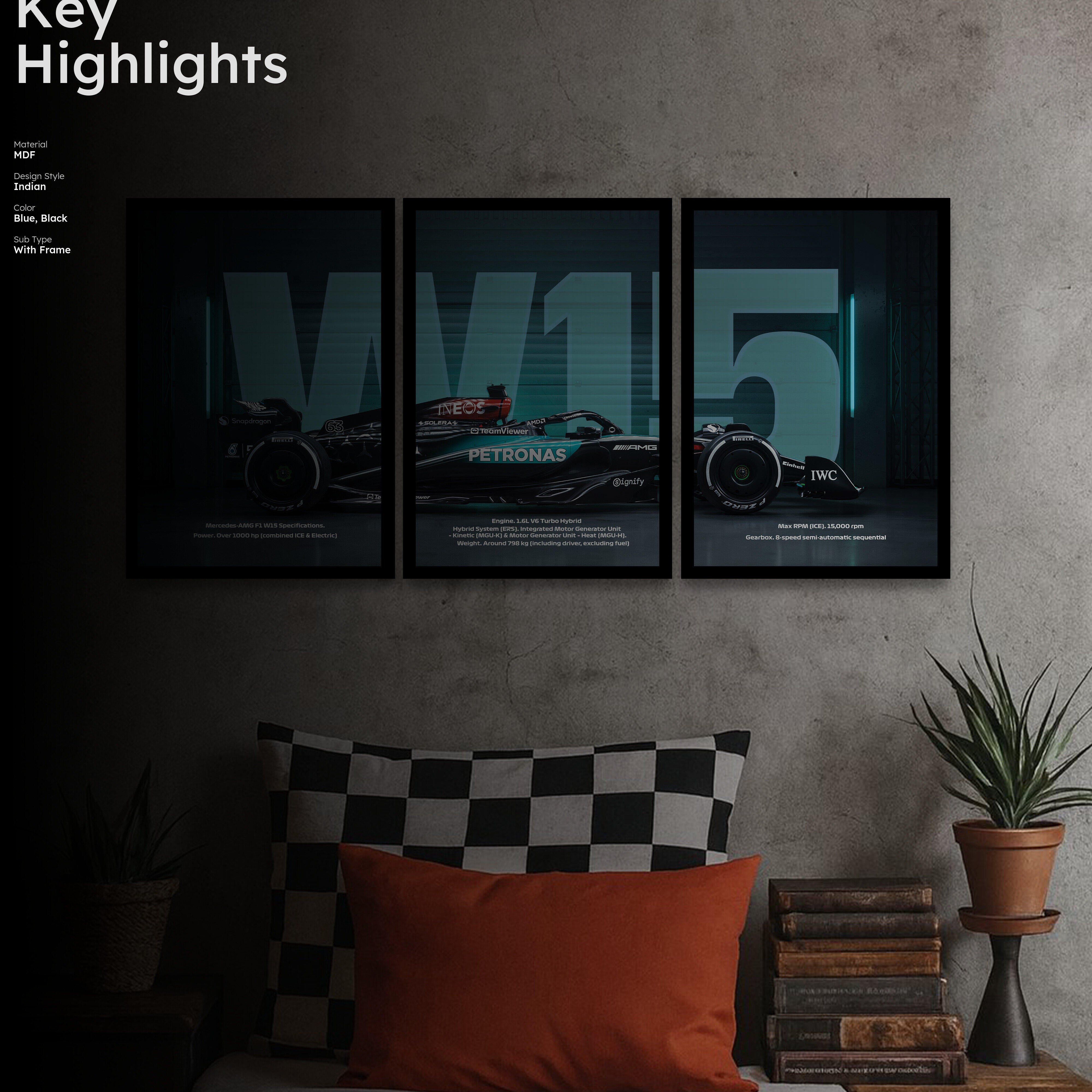 Speed Vector Wall Art & Painting - Set Of Three media 2