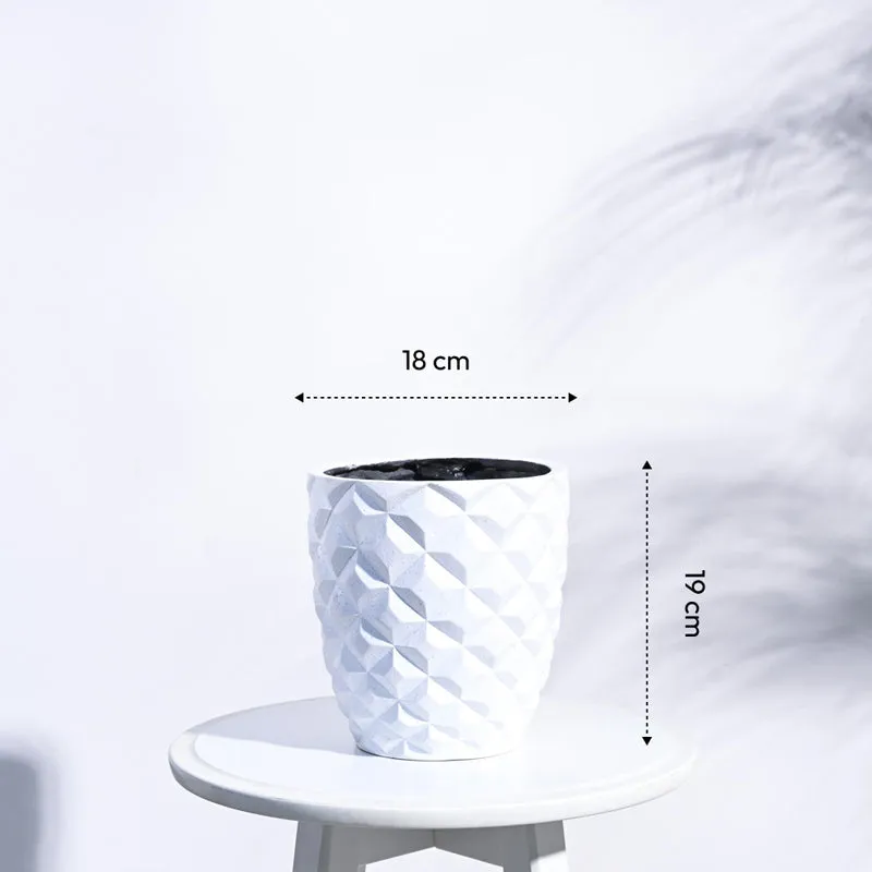 UGAOO Planter Heraldry Vase Taper Round - White media 6